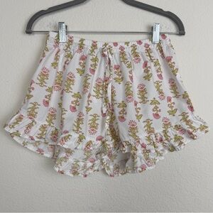 PIYAMA Floral Ruffle Hem 100% Cotton
Sleep Shorts Size XS